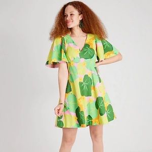 Kate Spade Cucumber Floral Swing Dress